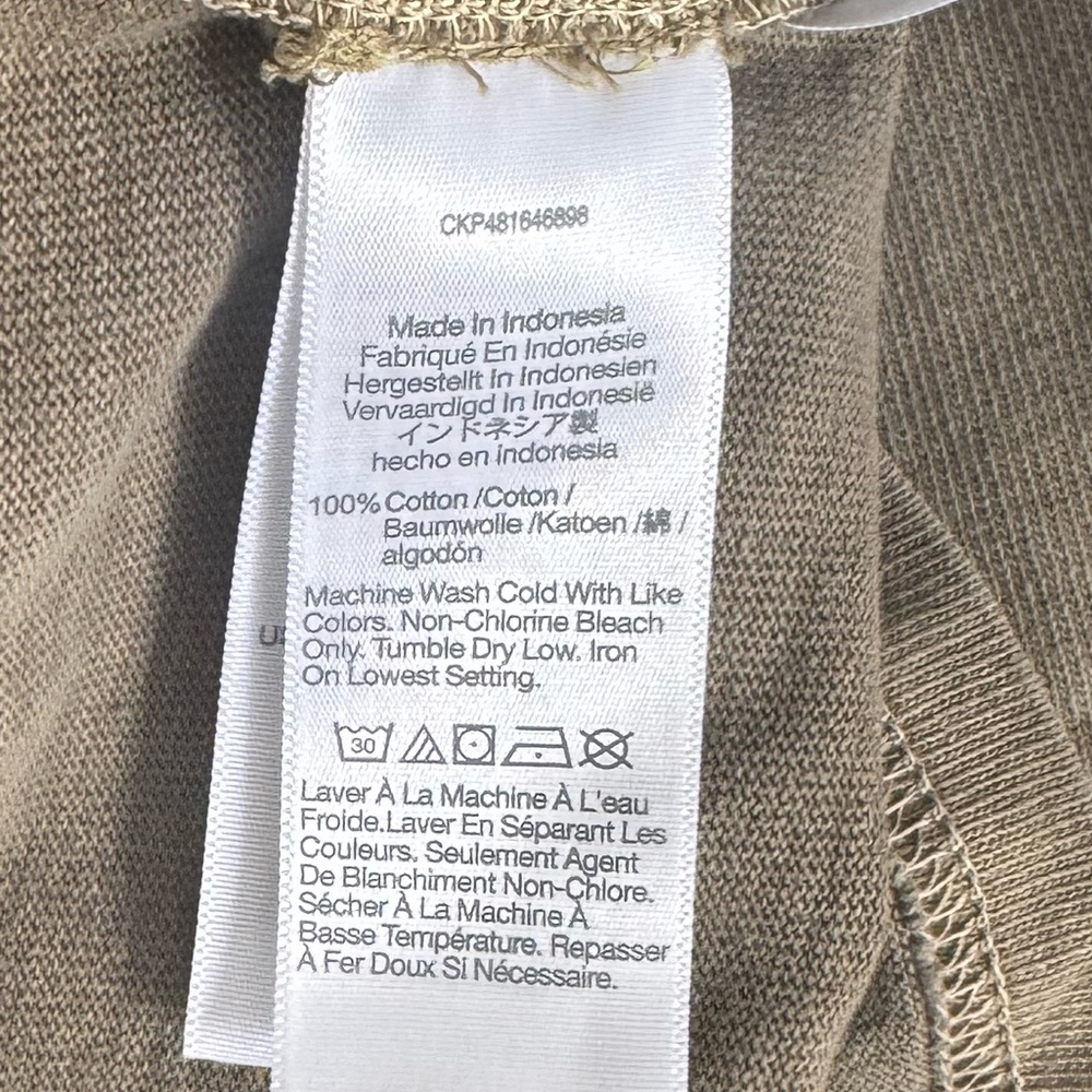 Madewell Wide Long Sleeve Grey/Taupe Top • Size S • NWT - Picture 4 of 6
